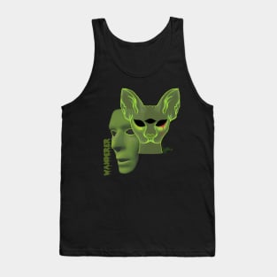 Green Spooky Sphynx Cat Tank Top